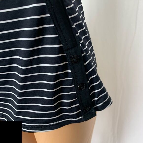 Robin Piccone Side Button Striped Halter Tankini S - Picture 4 of 8